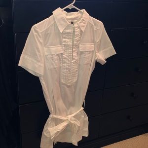 Diane vonFurstenberg white belted blouse 10 NEW